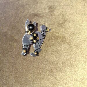Liz Tech cat pin - signed - meow